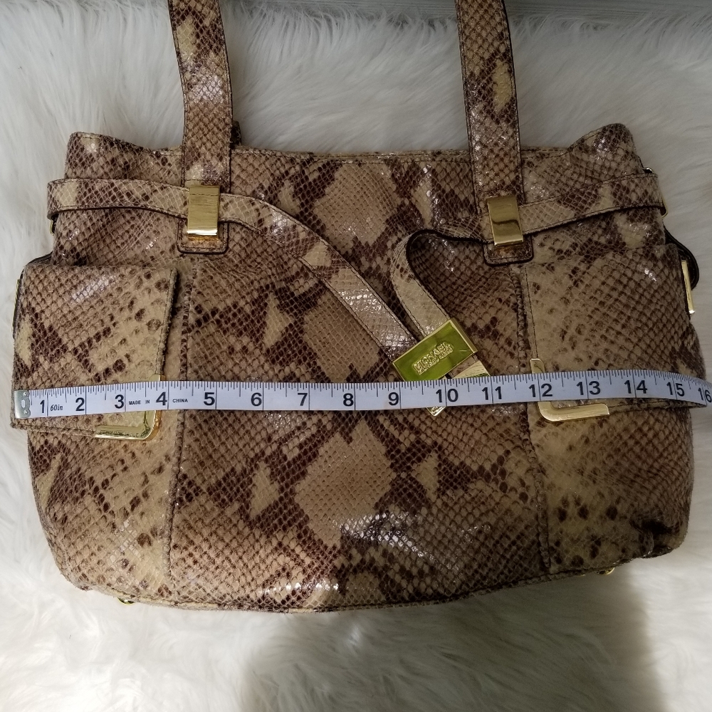 NWT Michael Kors Beverly Large Python Satchel - Picture 12 of 15